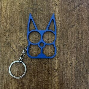 Blue Cat-Shaped Self Defense Keychain-5 Available in Blue